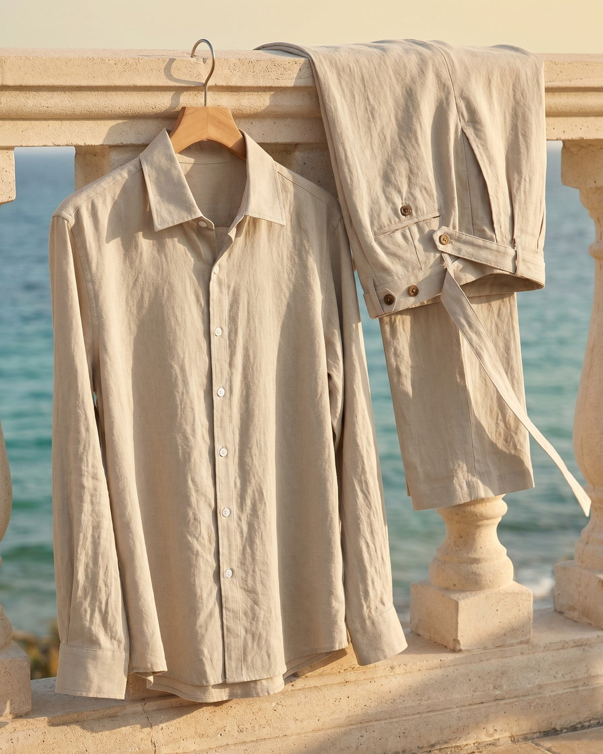 Armando Linen Shirt and Trouser Set