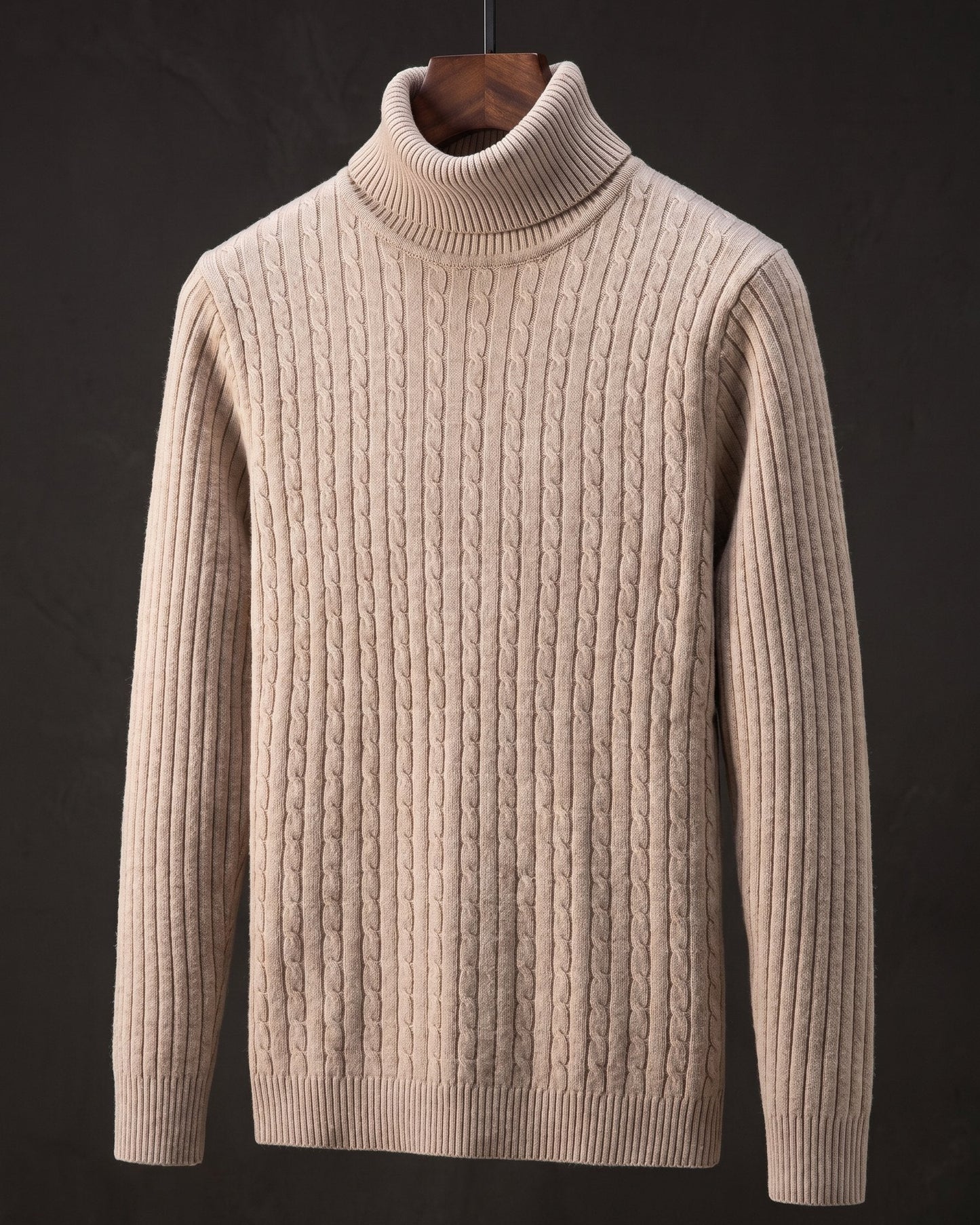 Carlo Cable-Knit Turtleneck Sweater