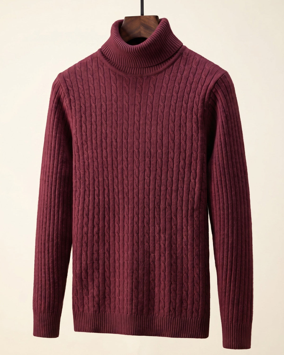 Carlo Cable-Knit Turtleneck Sweater