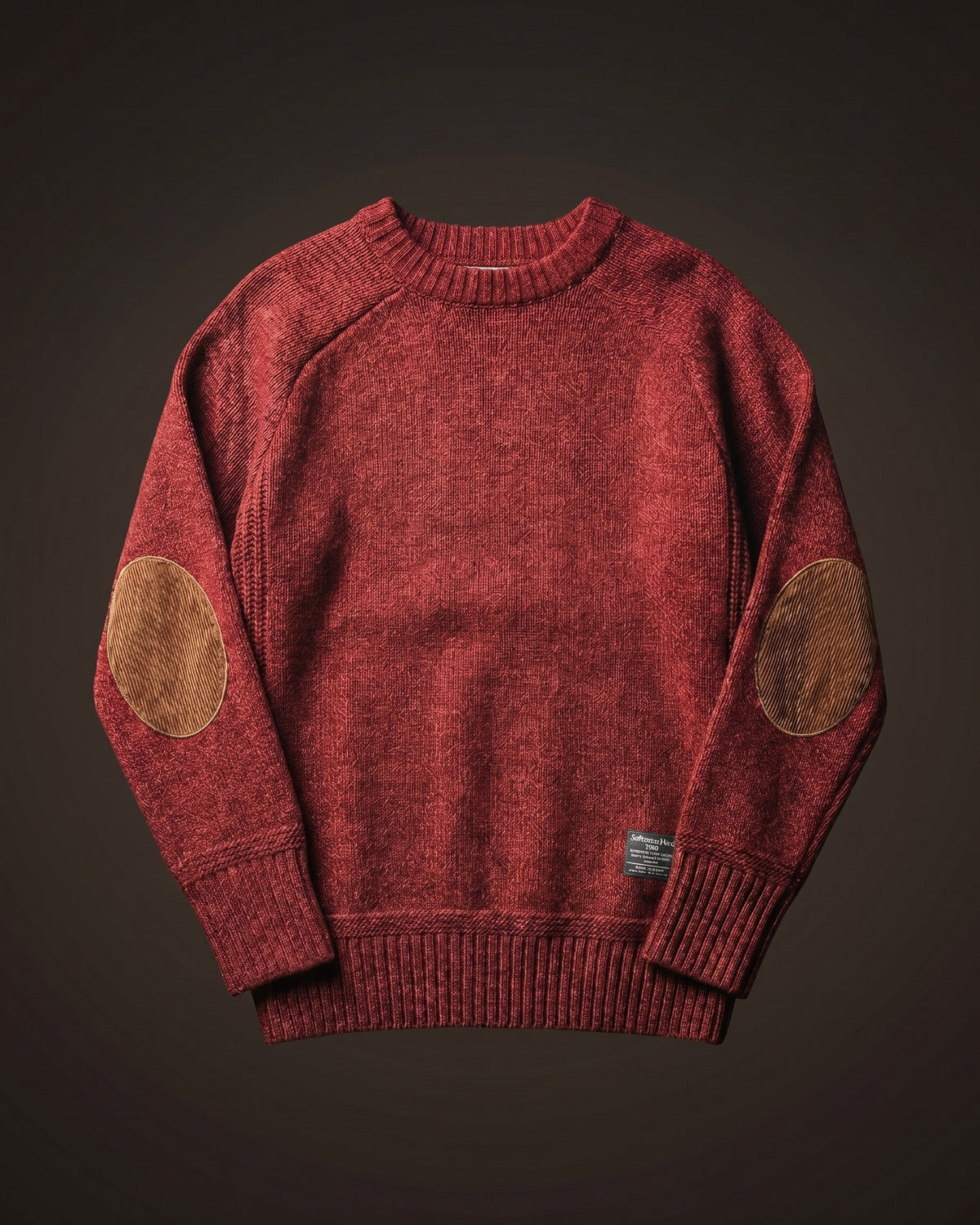 Massimo Elbow-Patch Crewneck Sweater